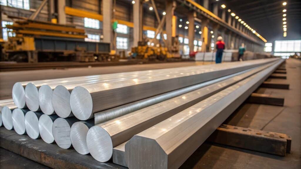 A side-by-side comparison showing a soft, bent bar of pure aluminum next to a rigid, strong bar of forged aluminum alloy.